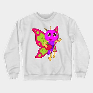 Butterfly Apple Fruit Crewneck Sweatshirt